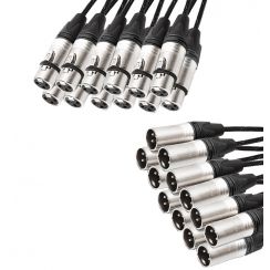 CORGUL12FMX - Cordon Multipaires XLR 3pts Mâle / Femelle Neutrik 