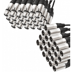 CORGUL24FMX - Cordon Multipaires pro avec GULEUS 24022 équipé de XLR 3pts Mâle / Femelle Neutrik