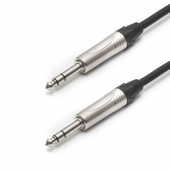CORMICROJSJS - Cordon Microphone Jack 6.35 Stéréo Mâle / Mâle Neutrik 
