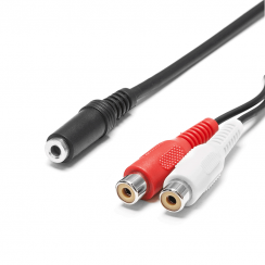 COR.J3.5F/2RCA-02 - Cordon Jack 3.5 St Femelle / 2 RCA de 0.2 m