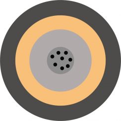Fibre gaine LSZH ECa, non armé, 9S2
