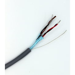 Cable multipaires blindé Alu P/P + Général Alu 2 x 2 x 0,22mm² gaine grise
