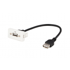 PLA.22USBAAF-02 Demi plastron LEGRAND en 22,5x45 USB A F vers USB A F de 0,2 m