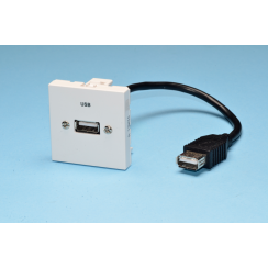 PLA.USBAAF-02 Plastron équipé câblé USB-A Femelle / Femelle de 0,2 m