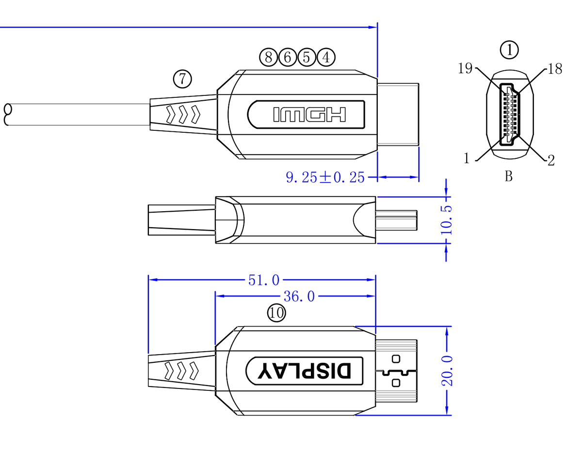 Cordon HDMI sur Fibre Optique CORHDMIFOM